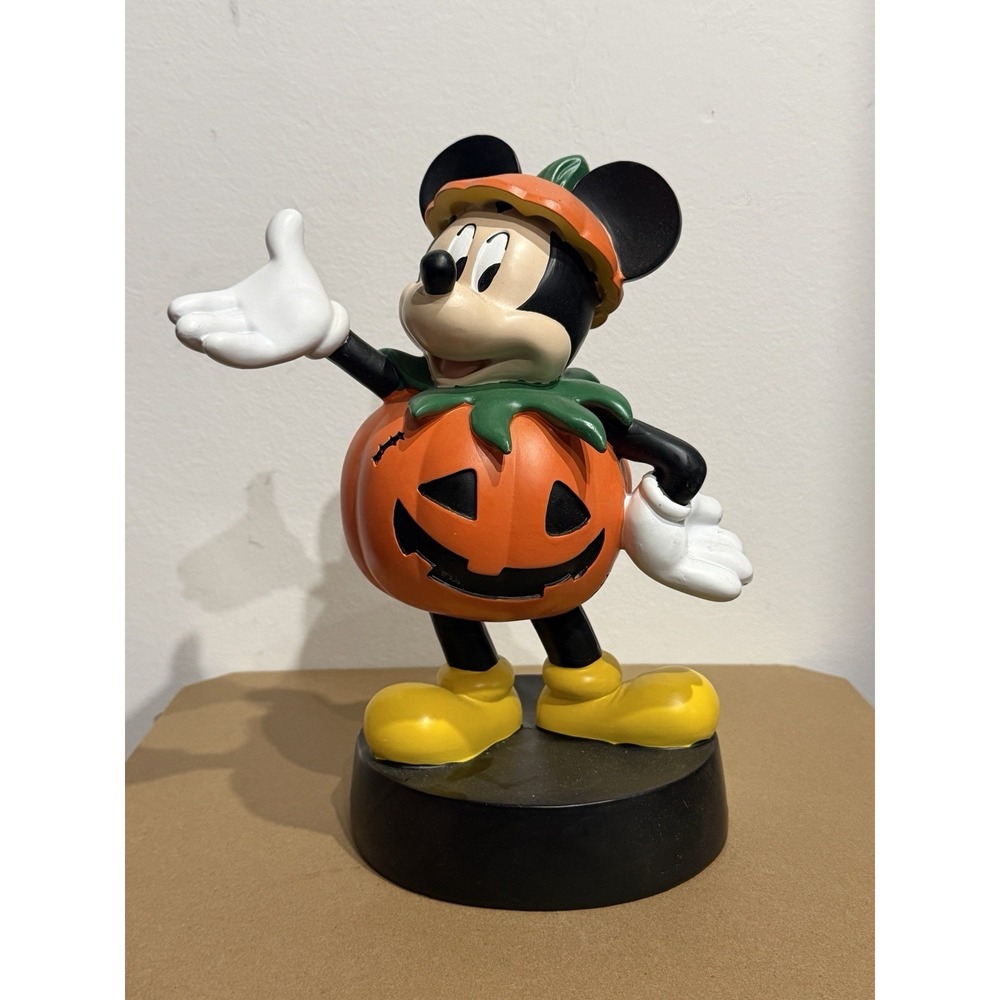 Disney Mickey Mouse Halloween Pumpkin Jack O Lantern Statue - FLAWS